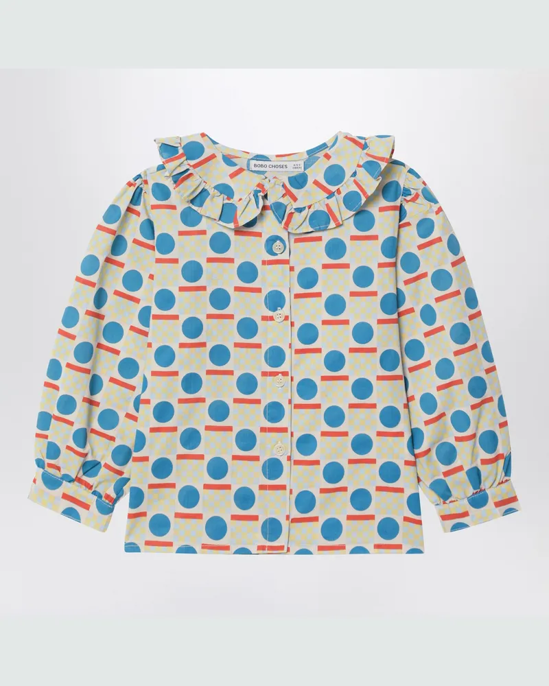 BOBO CHOSES Baumwollbluse mit geometrischen Mustern White