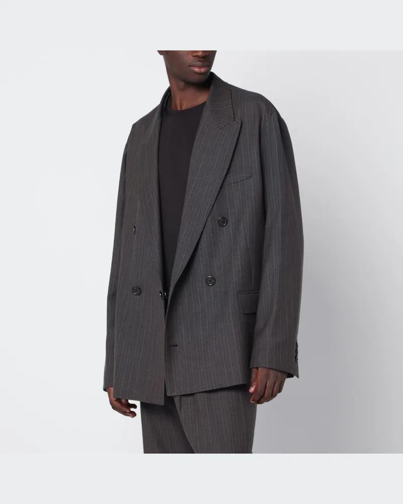 Our Legacy Blazer aus gestreifter Wolle und Baumwolle von Halt Grey