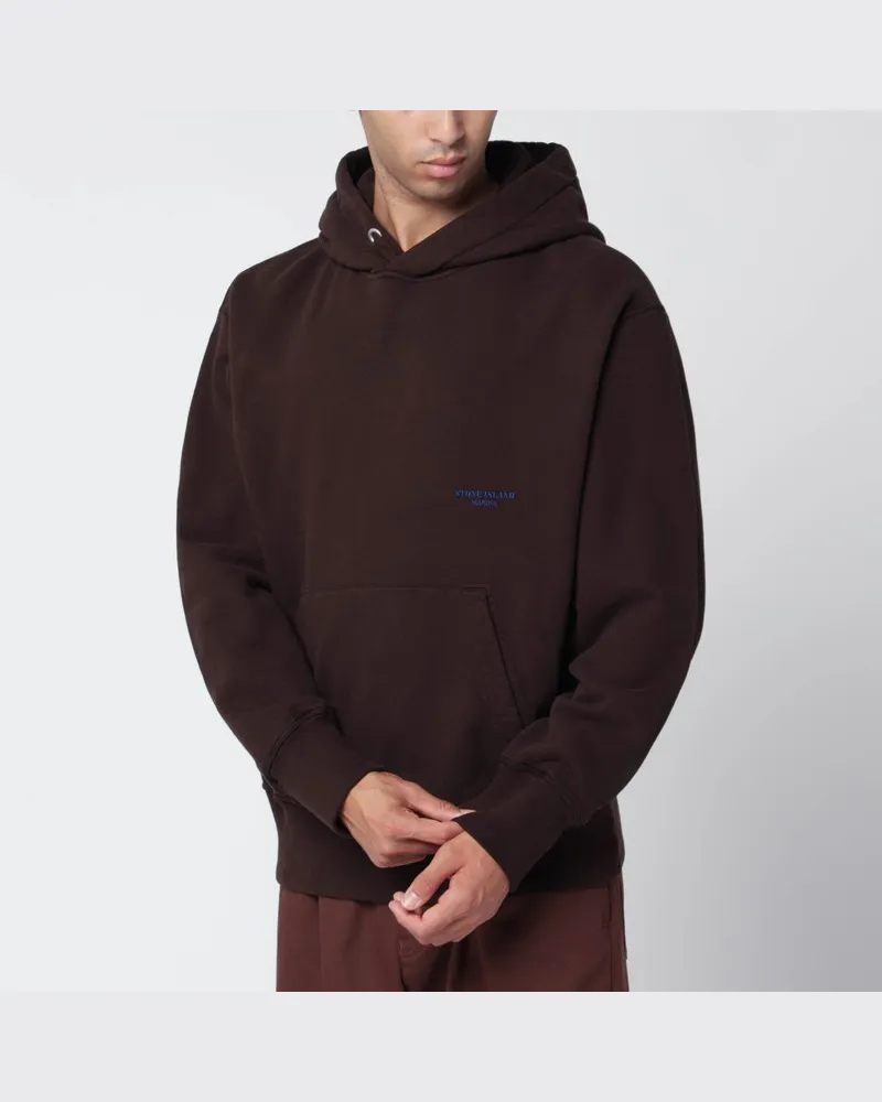 Stone Island Brauner Baumwoll-Hoodie Braun