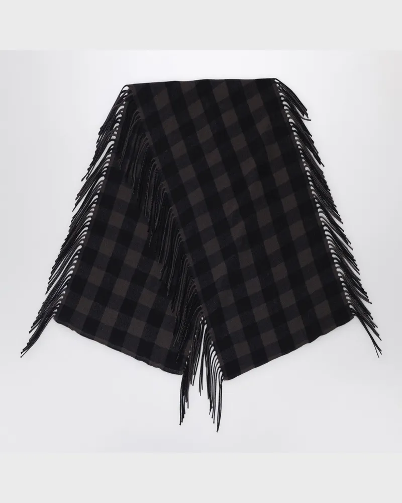 Destin Schultertuch aus Woll-Kaschmirgemisch mit Karomuster braun 