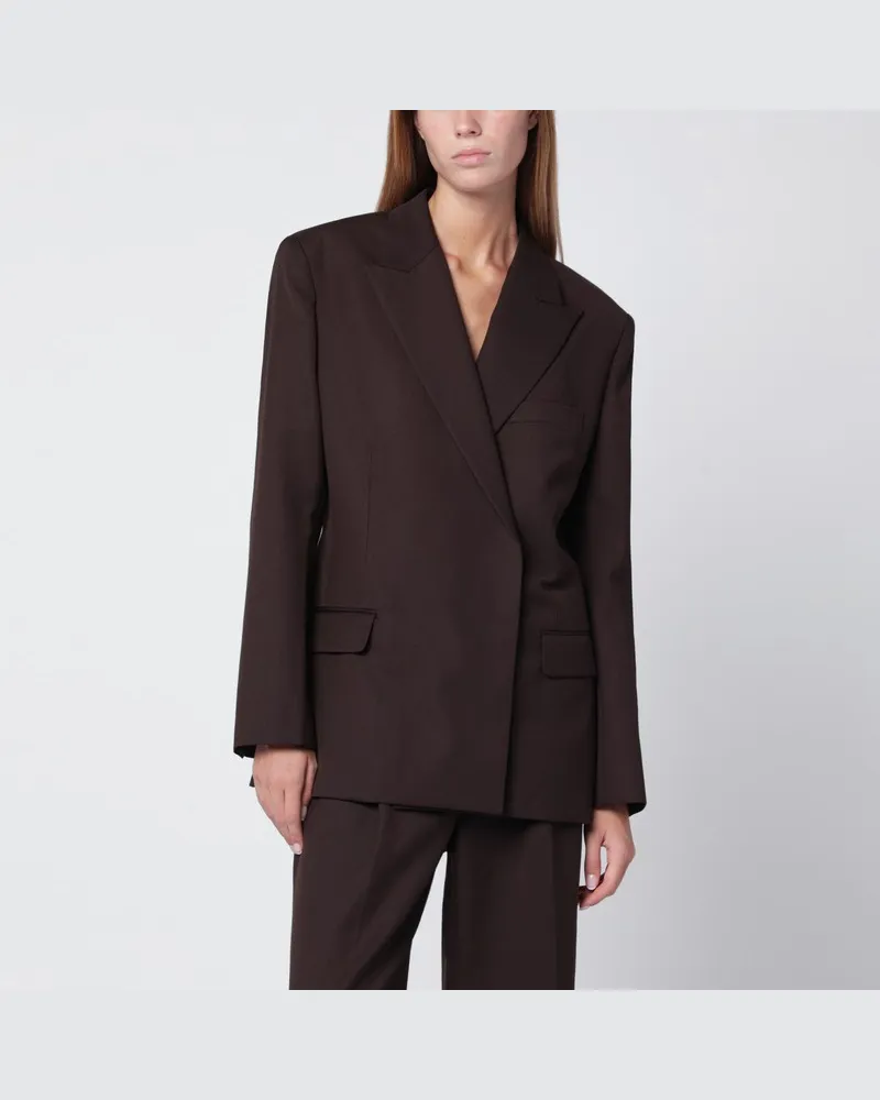 Anine Bing Braune Jacke aus Wollmischung Braun