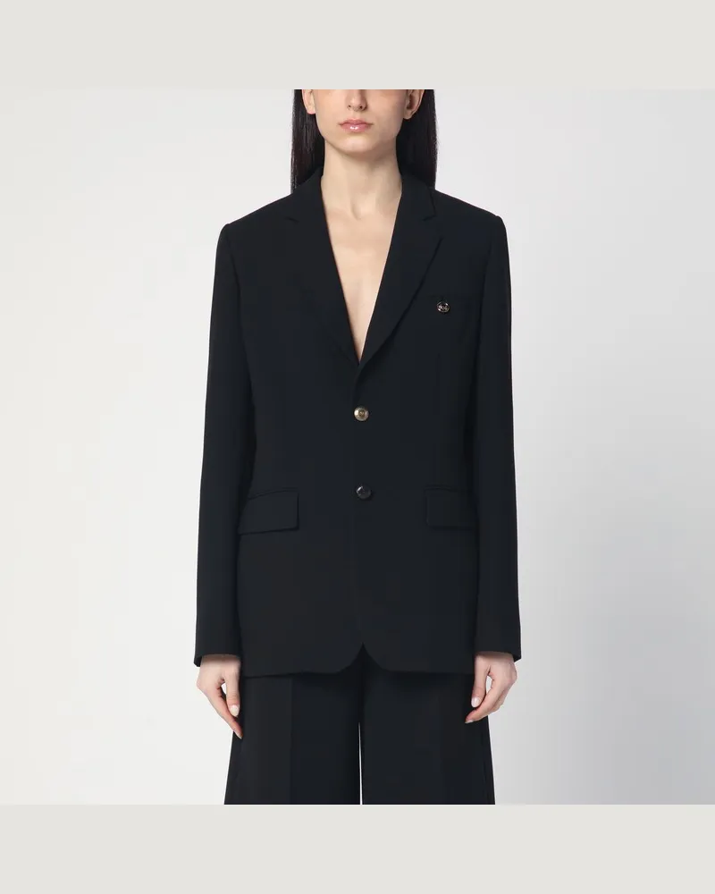 Moschino Einreihige Jacke schwarz Schwarz