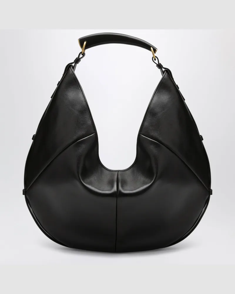 Saint Laurent Große Mombasa Schultertasche aus Leder in Chocolate Brown