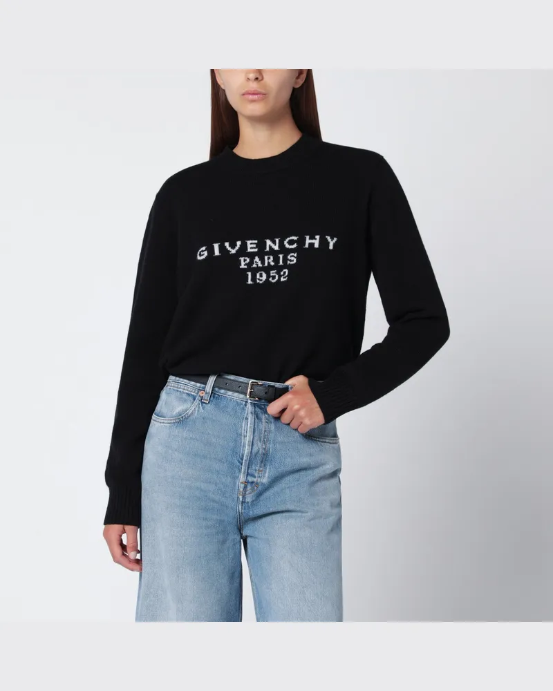 Givenchy Schwarzer Pullover aus Wolle und Kaschmir Black