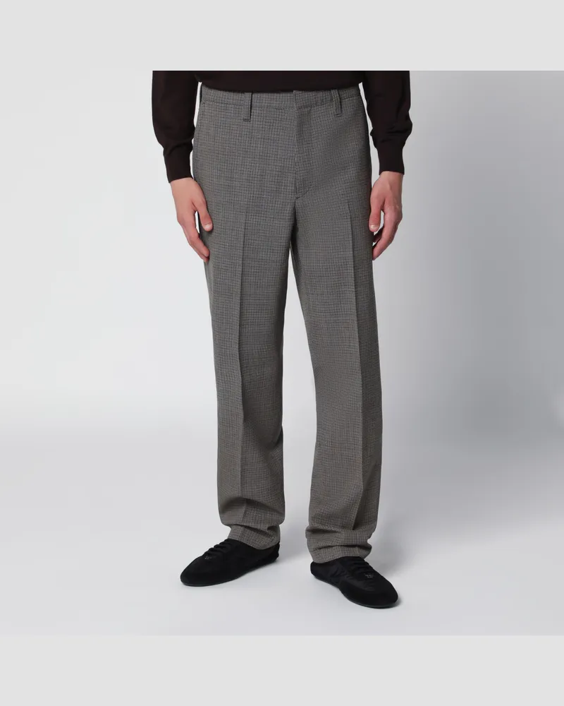 Prada Hose aus Wolle in Waldgrün Green