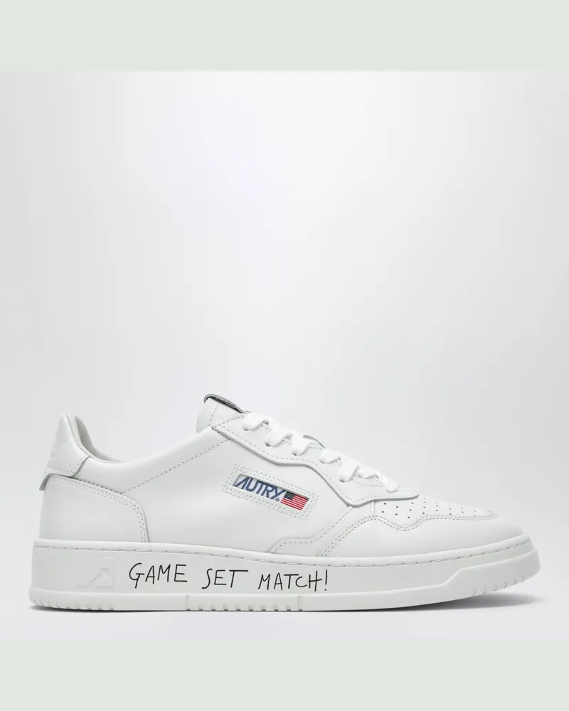 AUTRY Medalist Low Sneaker aus weißem Leder Game Set Match White