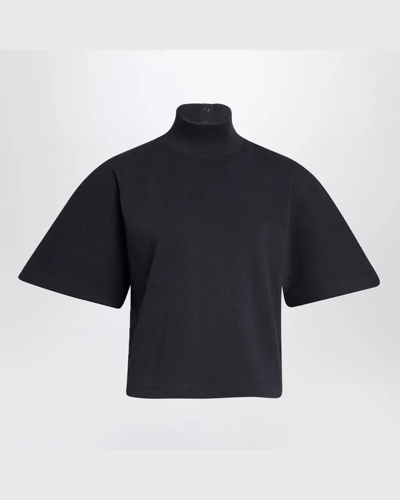 Alaïa Schwarzer Rollkragenpullover aus Baumwolle Schwarz