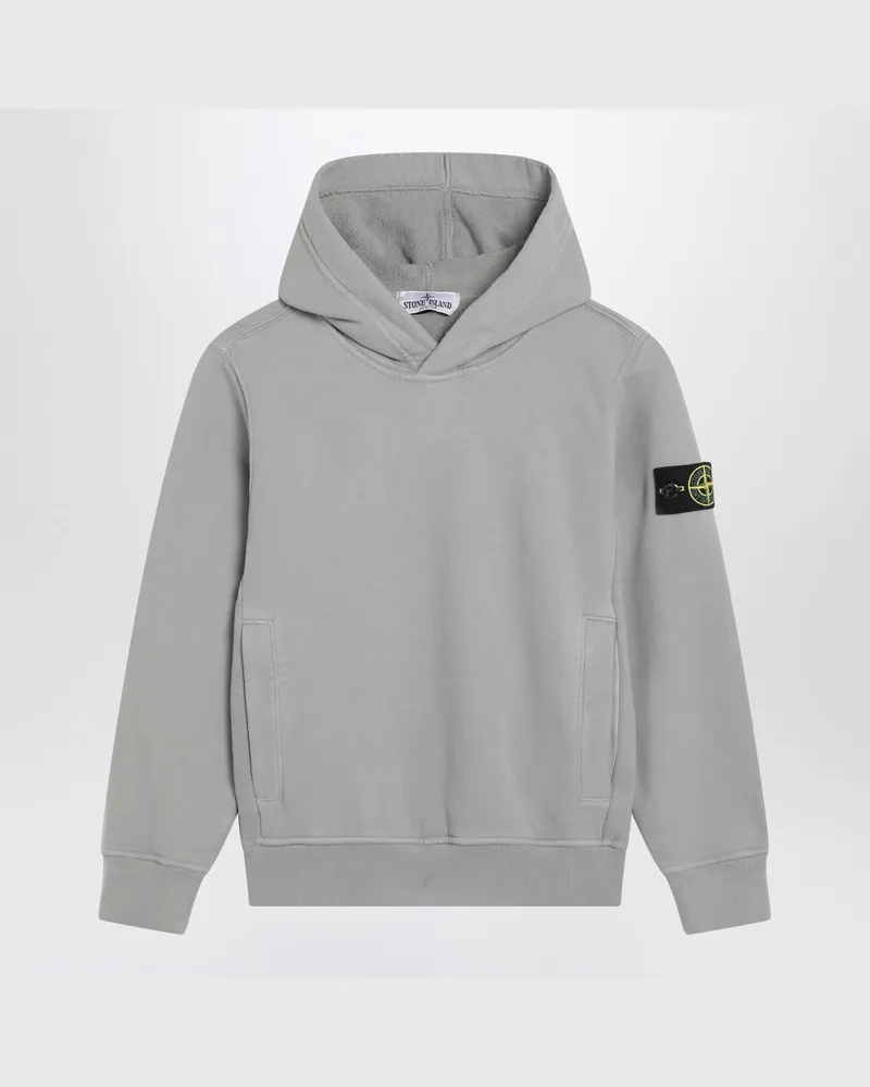 Stone Island Pulvergraues Kapuzen-Sweatshirt Grau