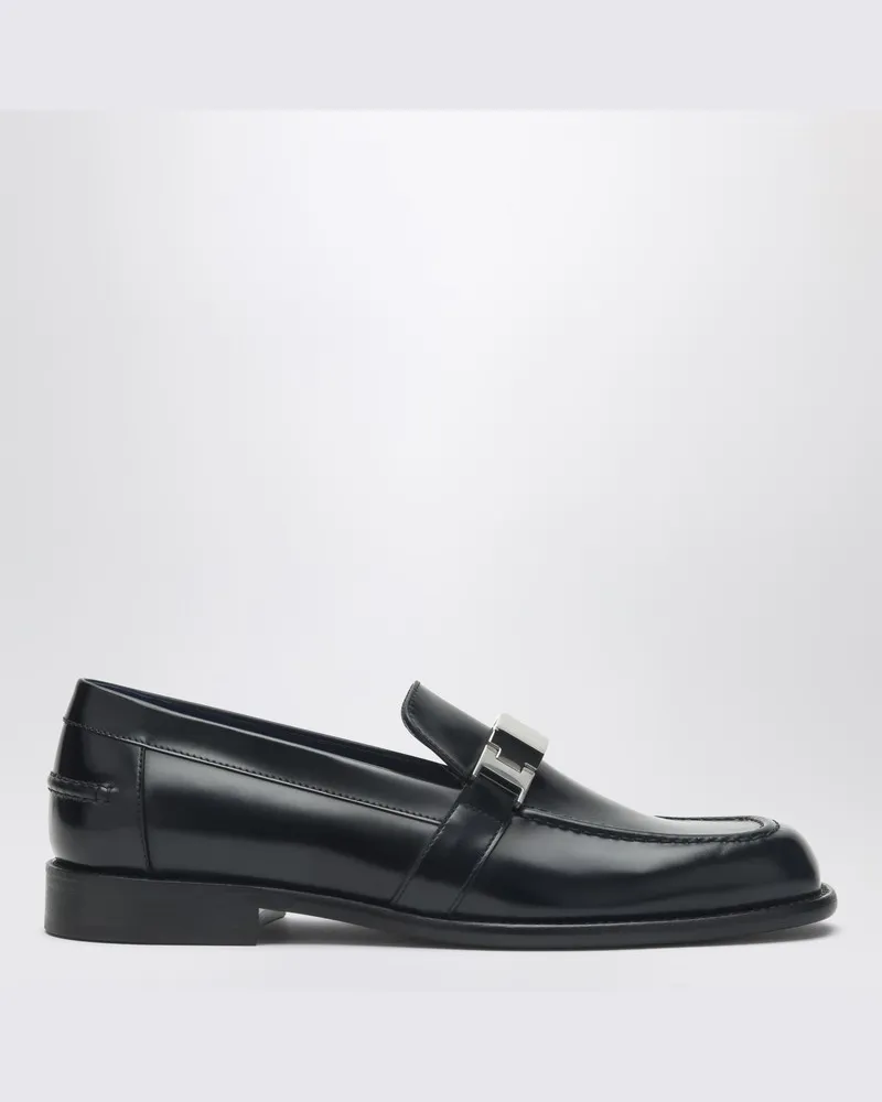 Burberry Mocassino Tower schwarz aus Leder Schwarz