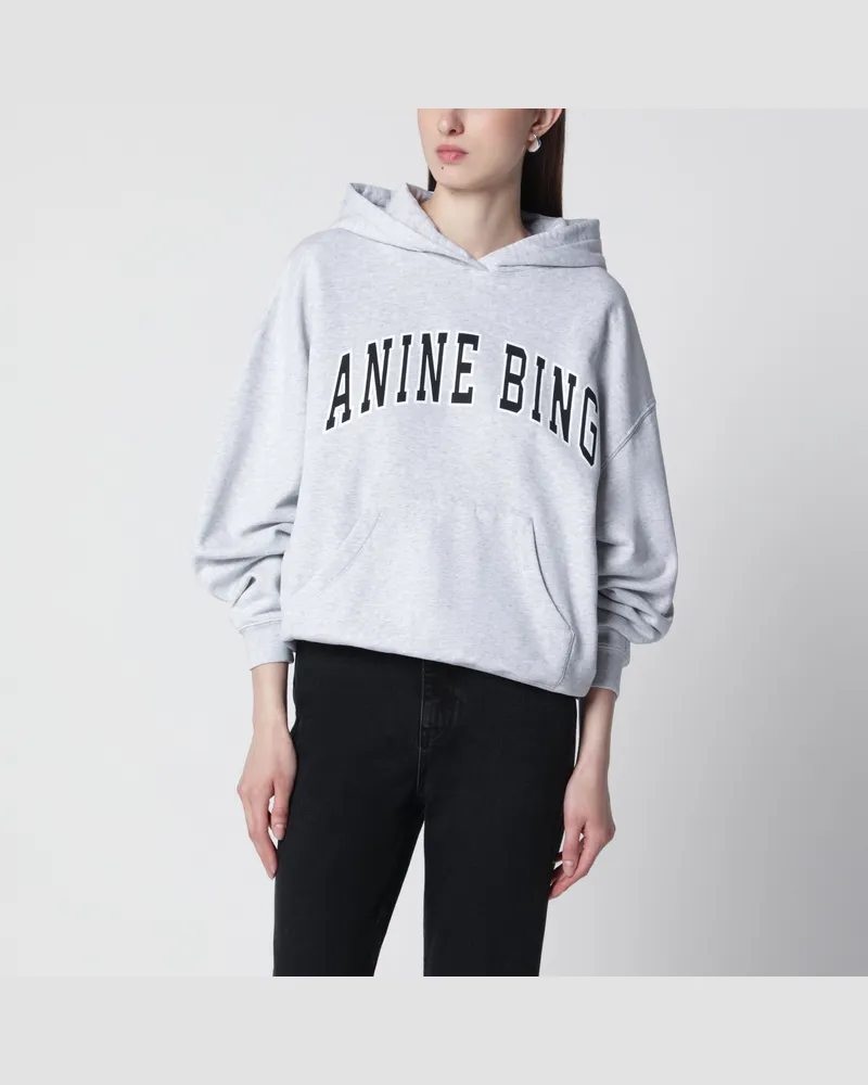 Anine Bing Oversize-Hoodie Harvey New Classic aus Baumwolle, Grau Grey