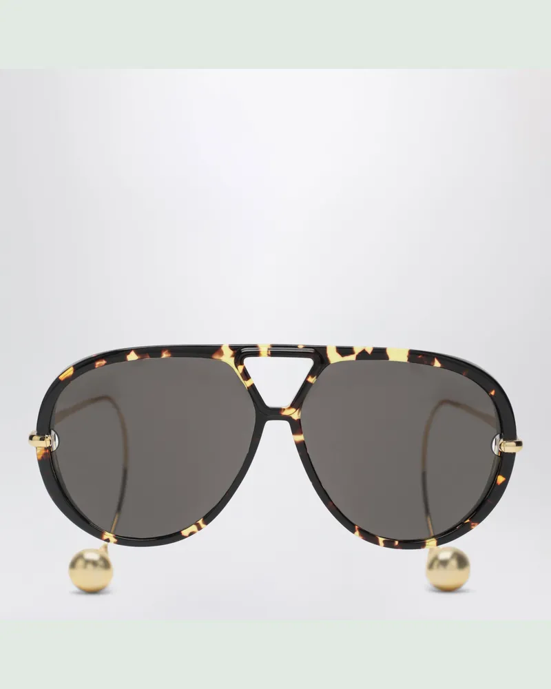 Bottega Veneta Aviator Drop Sonnenbrille Havanna/Gold Brown