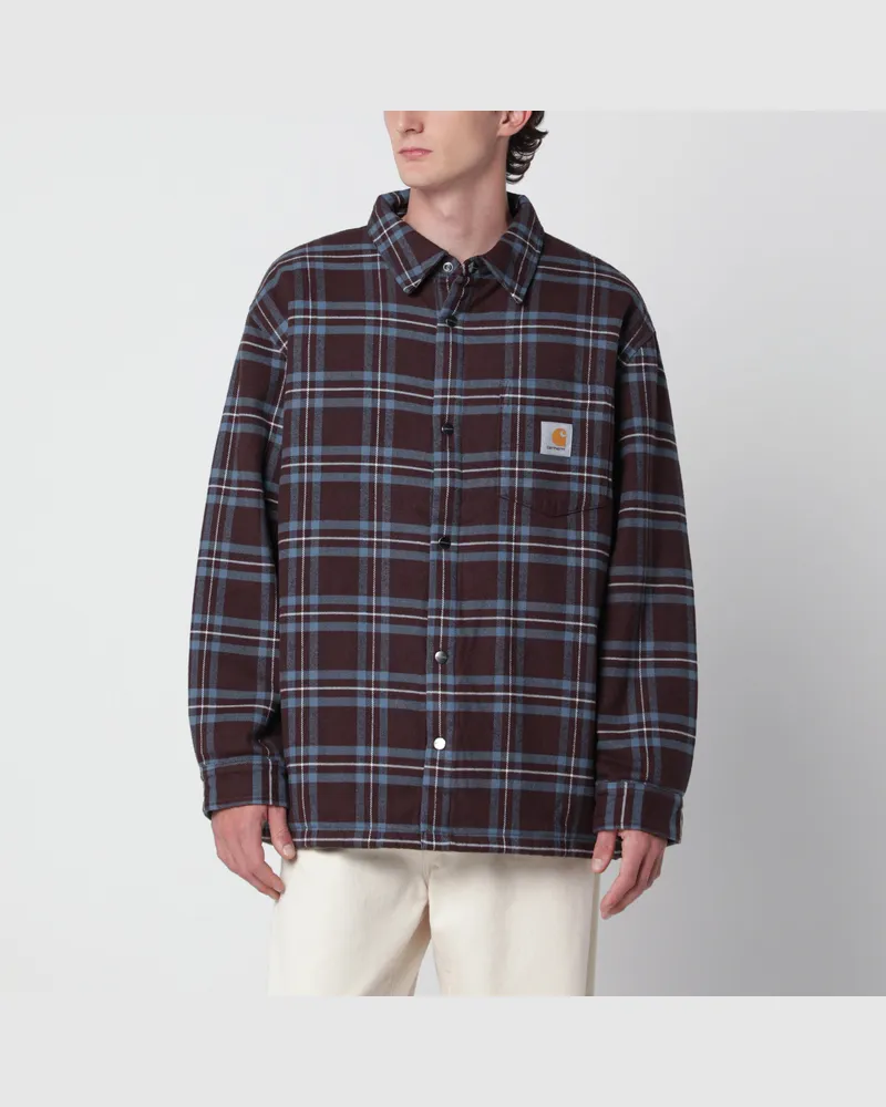 Carhartt WIP Karierte Baird Baumwoll-Hemdjacke Brown