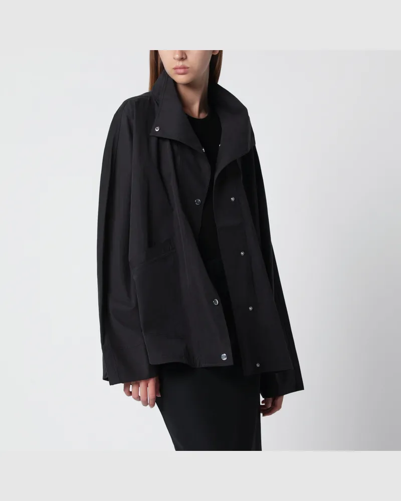 Totême Windjacke aus schwarzem Baumwollmischgewebe Black