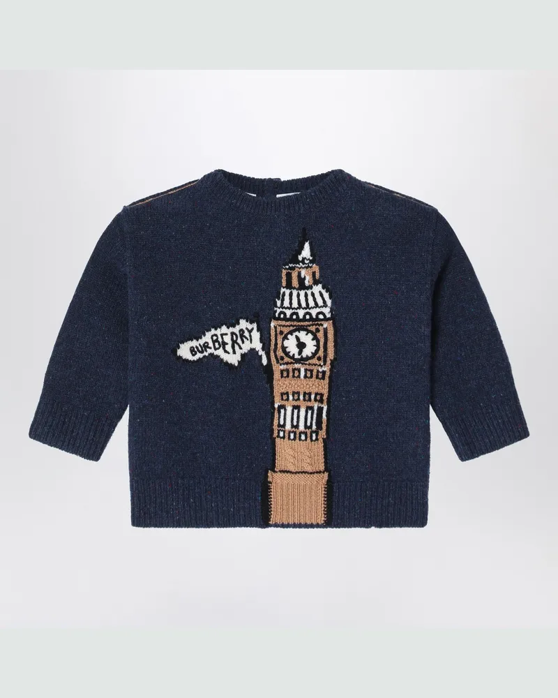 Burberry Big Ben Pullover aus Wolle Grey