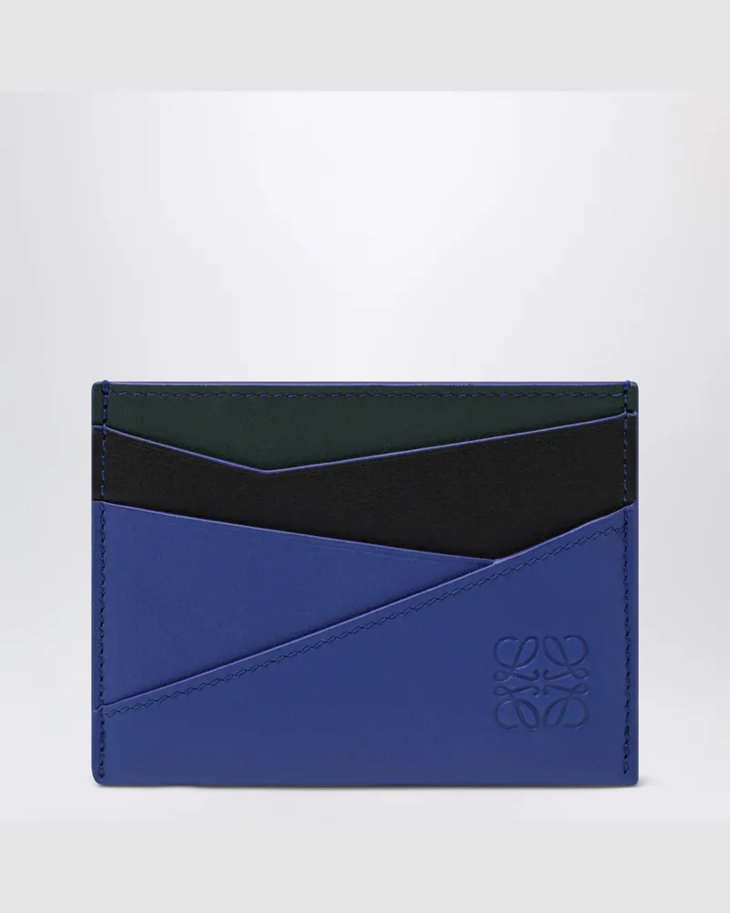 Loewe Schwarz-blaues Puzzle Kartenetui Multicolor
