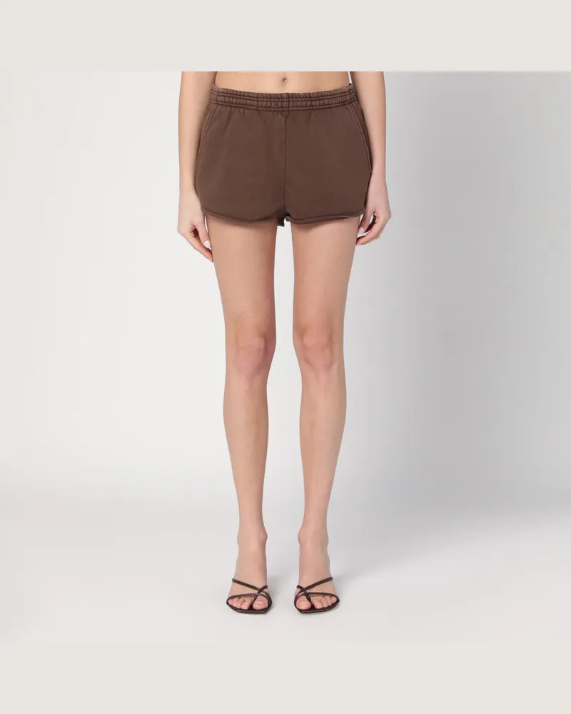 Entire Studios Braune Baumwollshorts Brown