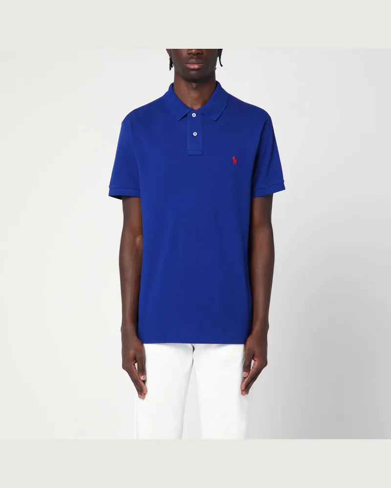 Ralph Lauren Poloshirt Custom Slim-Fit electric blue Blau