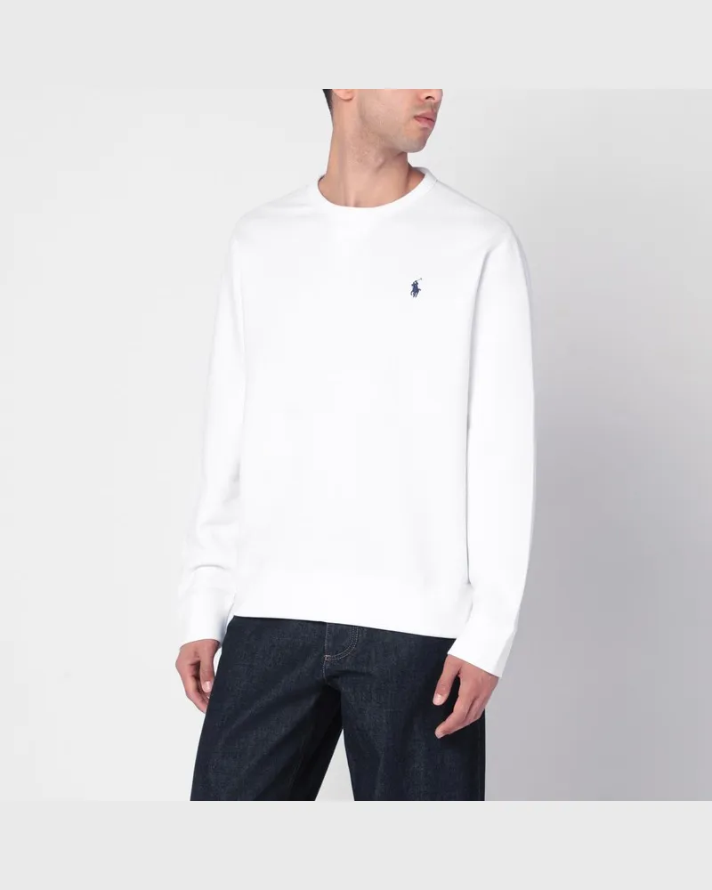 Ralph Lauren Weißes Sweatshirt aus Baumwollmischung mit Logo Weiß