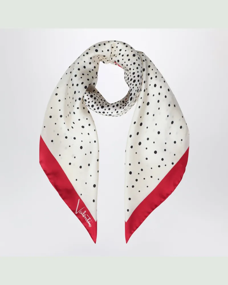 Valentino Garavani Little Stars Starry Seidentuch White