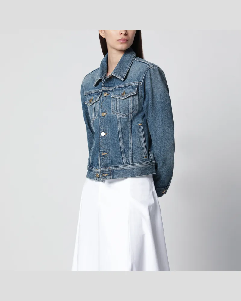 Golden Goose Jeansjacke mit klassischem Kragen aus Denim in Blau Blue