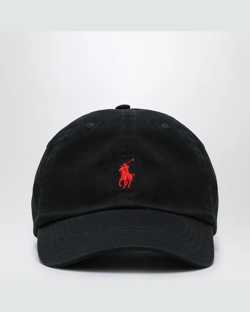 Ralph Lauren Schwarze Baseballkappe mit Logo Black