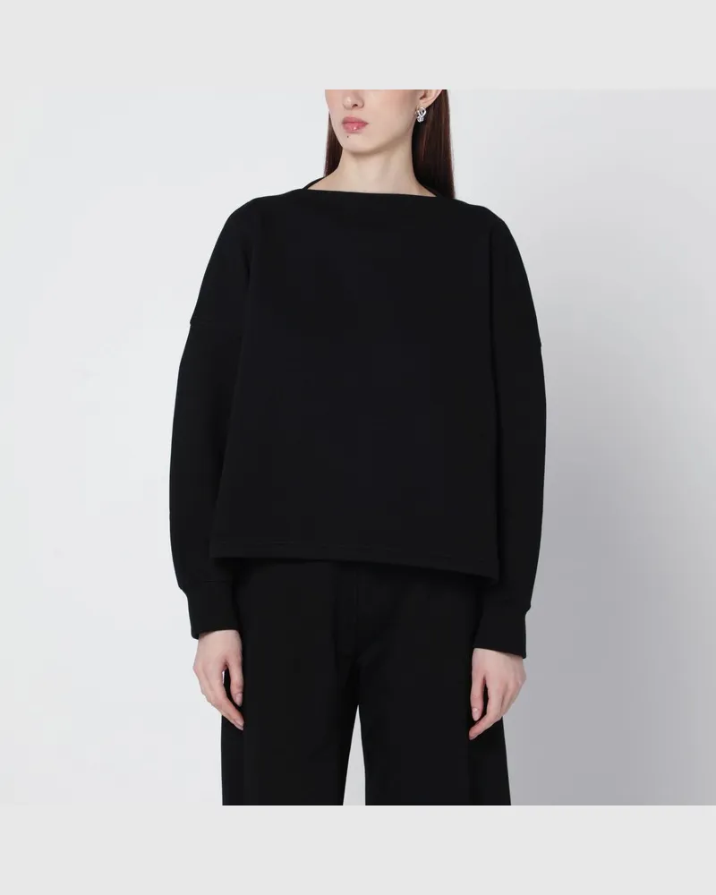 Alaïa Schwarzes Baumwoll-Sweatshirt Schwarz