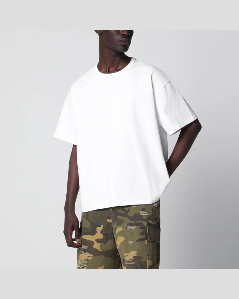 Brain Dead Weißes oversized Baumwoll-T-Shirt White