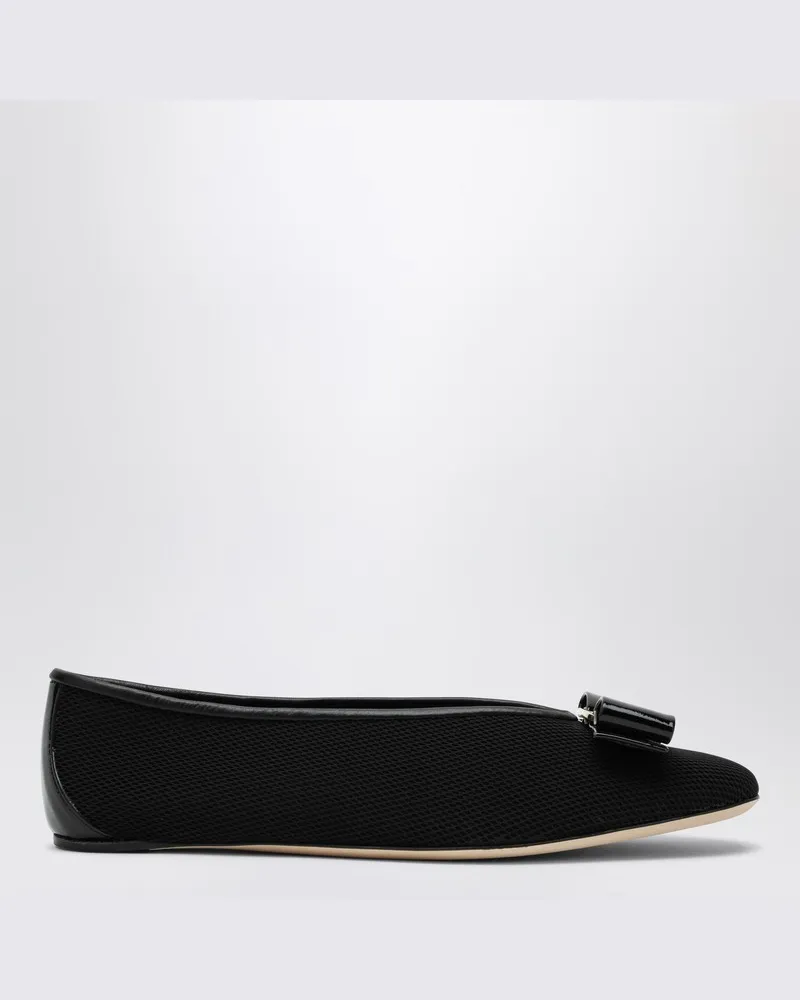 Ferragamo Ballerina Schleife Schwarz Var Schwarz