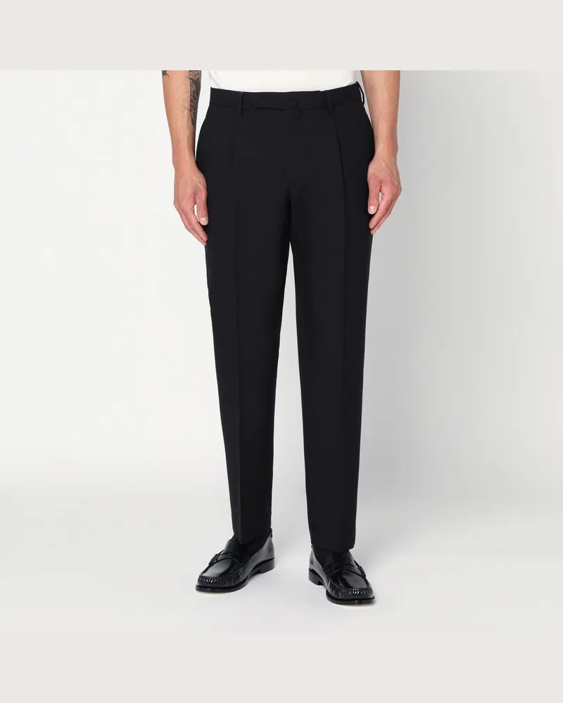 Biagio Santaniello Schwarze Wollhosen Schwarz