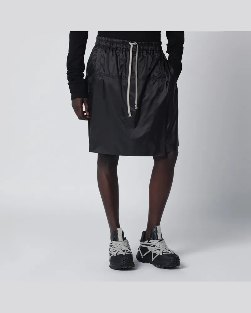 Moncler Schwarze Kilt-Shorts mit Kordelzug Black