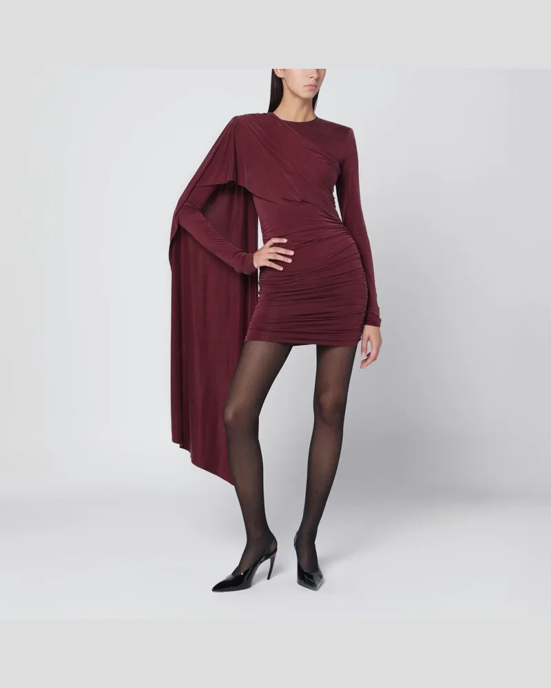 ANDAMANE Xenia Rouge Noir Minikleid Burgunderrot