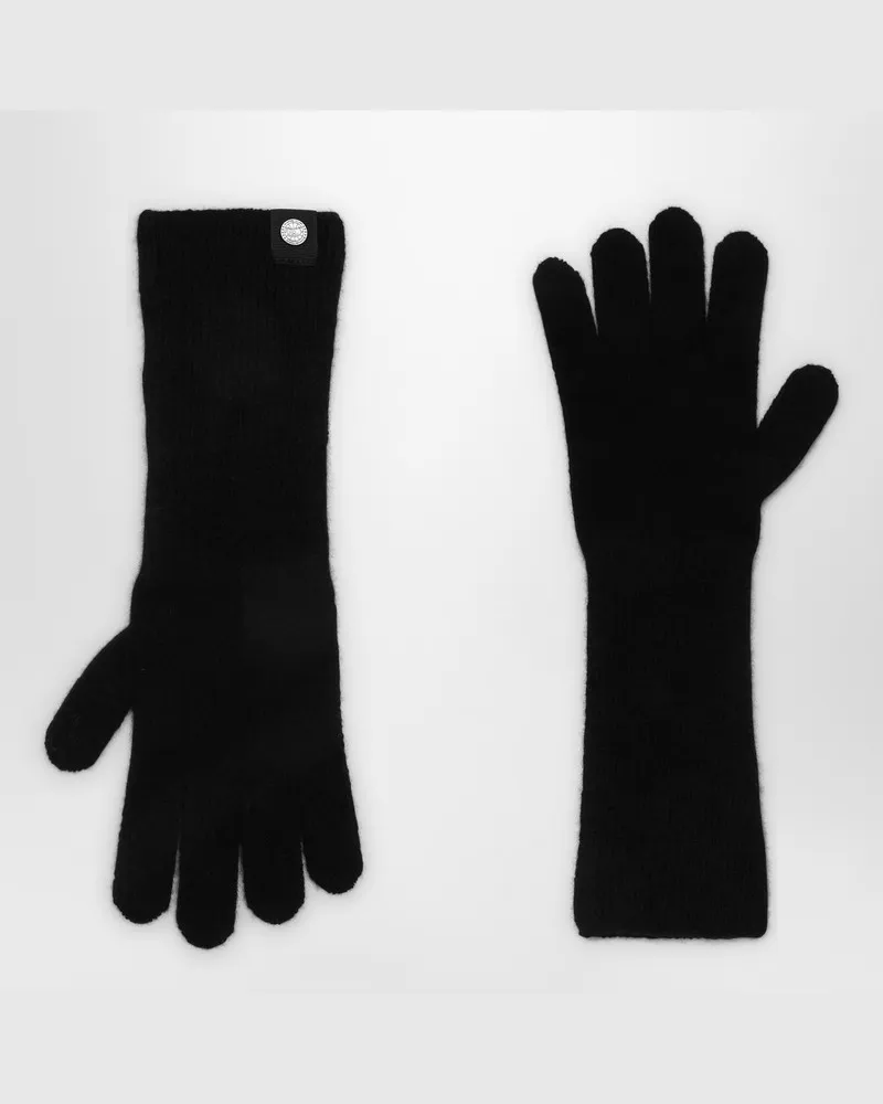 Canada Goose Schwarze Handschuhe aus Kaschmir Schwarz
