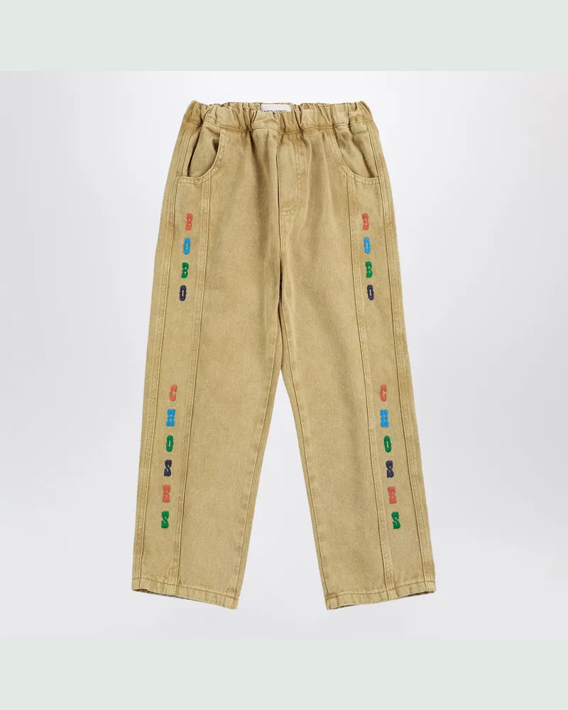 BOBO CHOSES Khakifarbene Hose aus Bio-Baumwolltwill Beige
