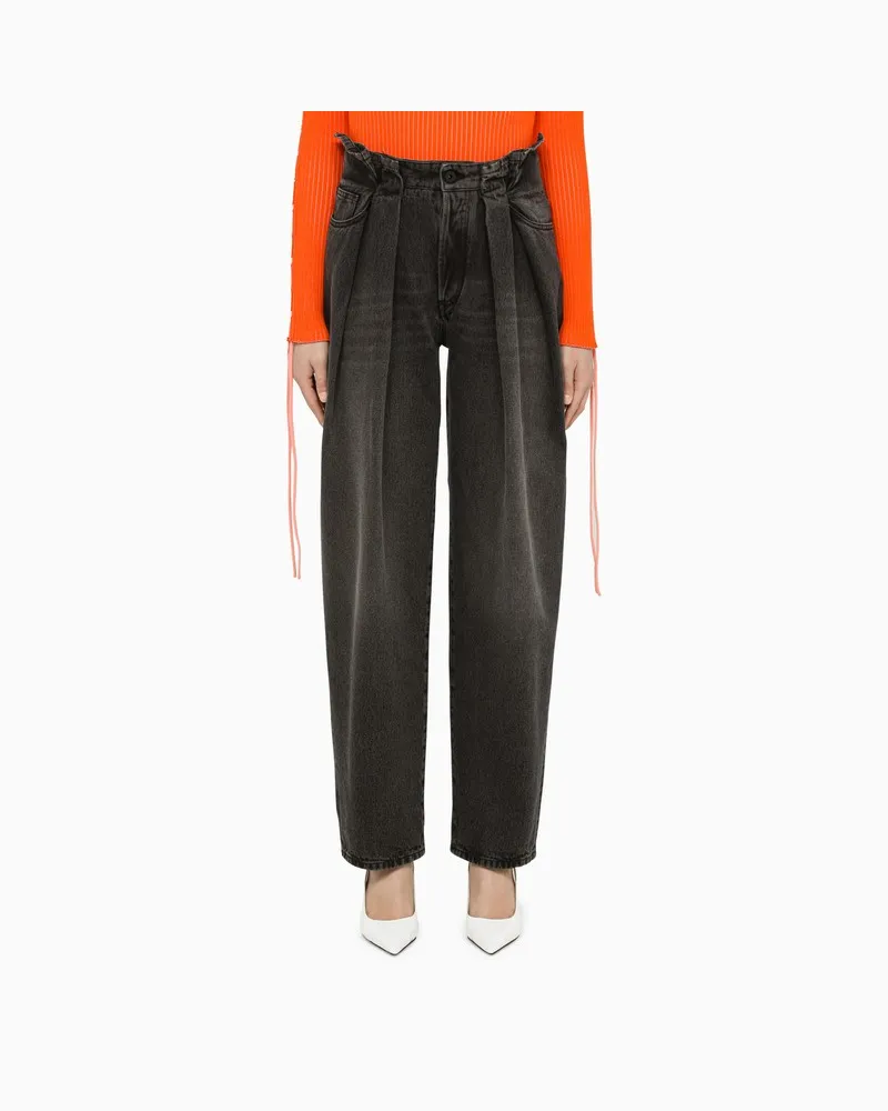 OFF-WHITE Schwarze ausgewaschene Ballonjeans Schwarz