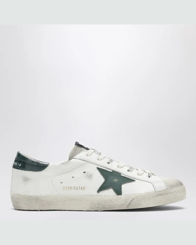 Golden Goose Super-Star Sneakers in Weiß/Grün White