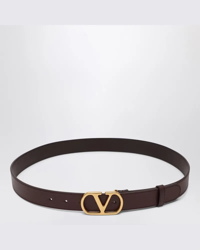 Valentino Garavani Vlogo Signature Gürtel dunkelbraun Braun