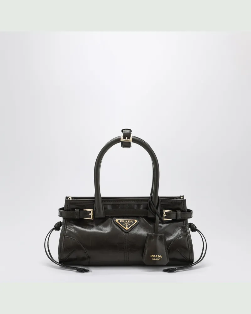 Prada Mini Bonnie Handtasche aus Leder in Selva-Grün Green