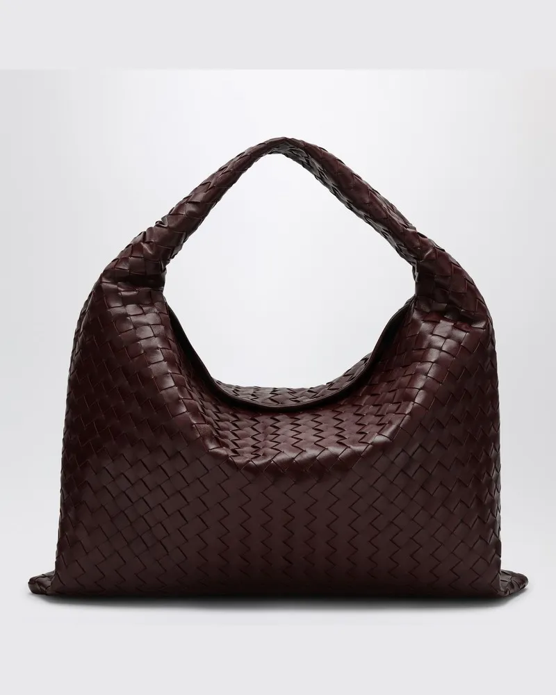Bottega Veneta Große Schultertasche Hop in Barolo-Farbe Rot