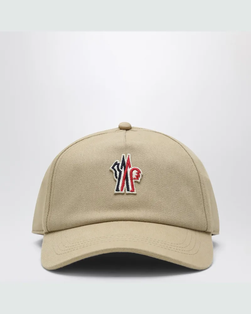 Moncler Beige Baseballkappe mit Logo-Patch Beige