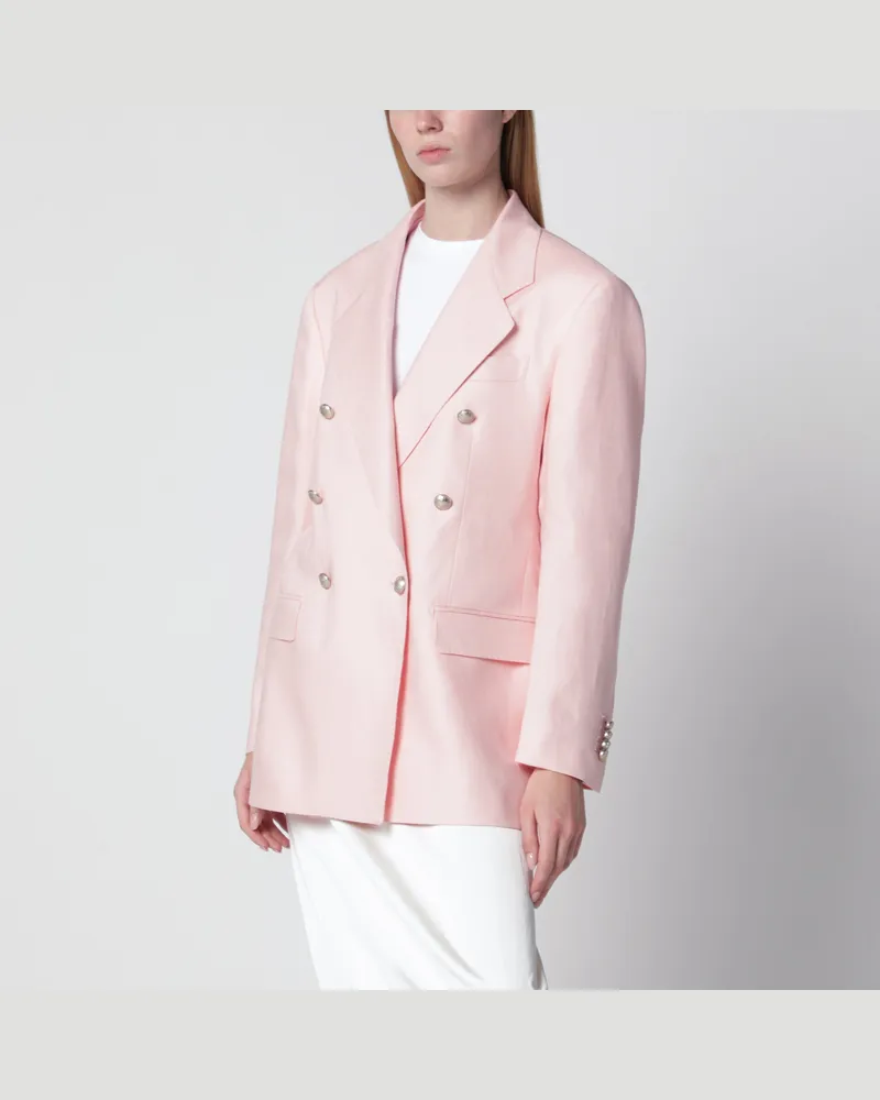 Tagliatore Einreihiger rosa Leinenblazer Pink