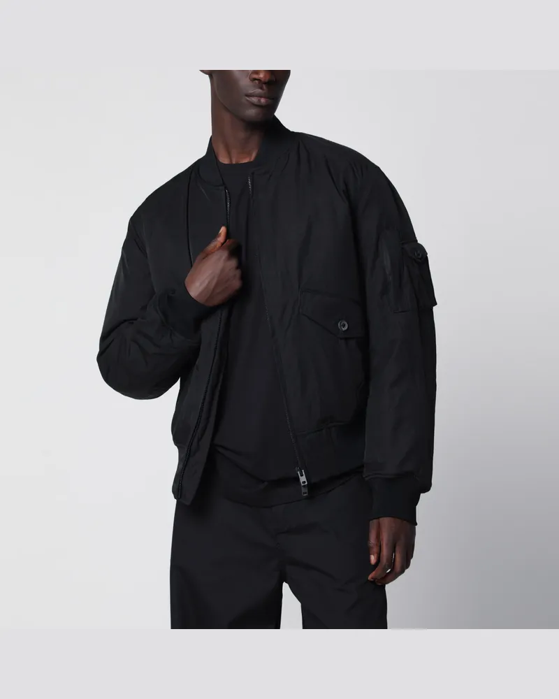 adidas Y-3 Bomberjacke aus schwarzem Nylon Black