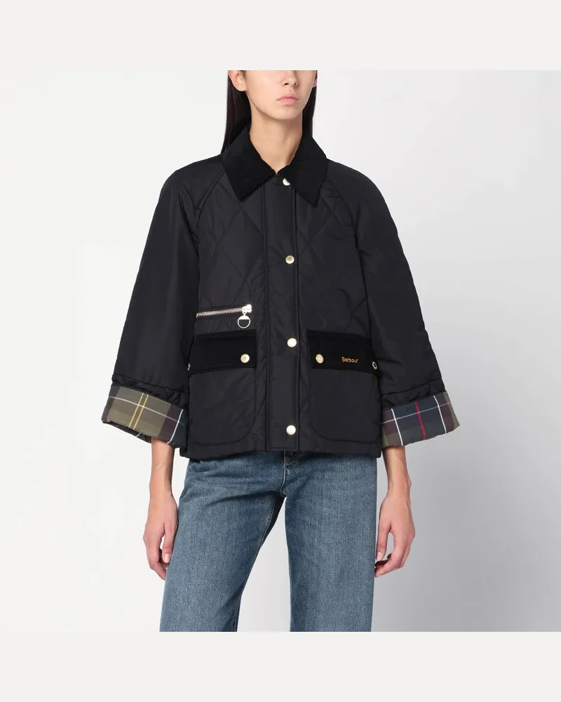 Barbour Schwarze Martha-Steppjacke Schwarz