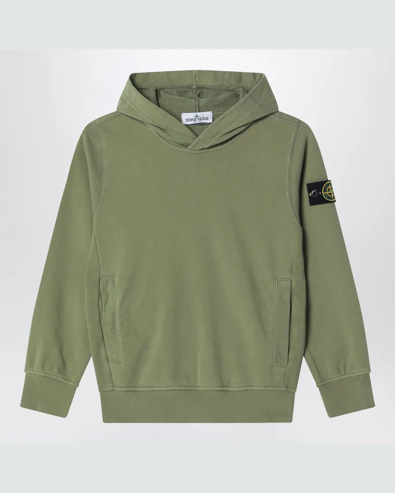 Stone Island Olivgrünes Kapuzensweatshirt Green