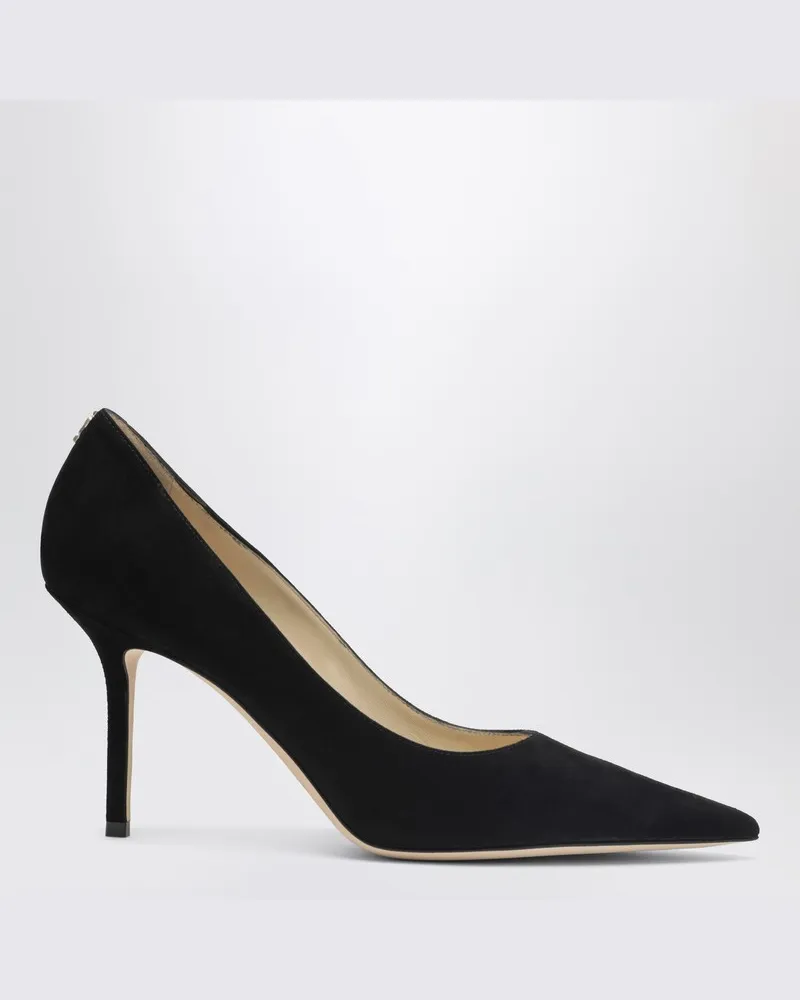 Jimmy Choo Love 85 Pumps aus schwarzem Wildleder Schwarz
