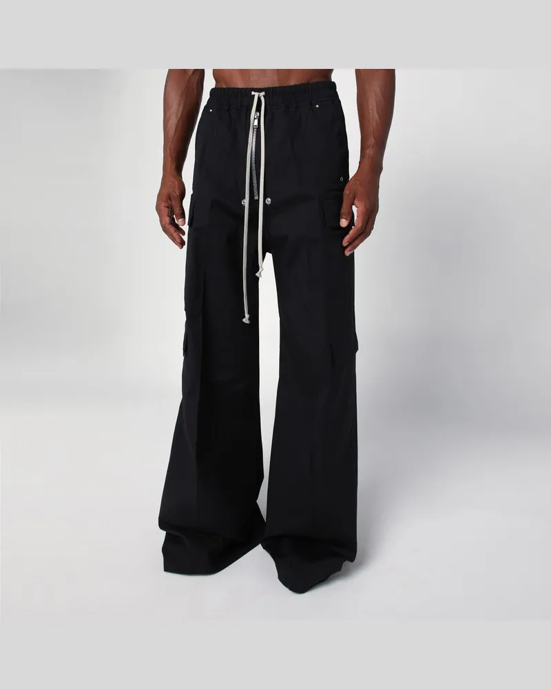 Rick Owens Cargobelas breite Hose schwarz Schwarz
