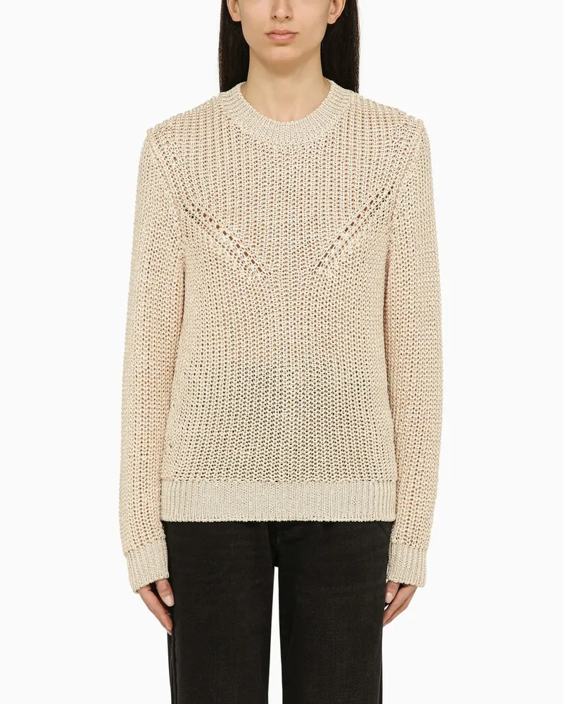 Isabel Marant Ecrufarbener Pullover mit Rundhalsausschnitt aus recyceltem Polyester Multicolor