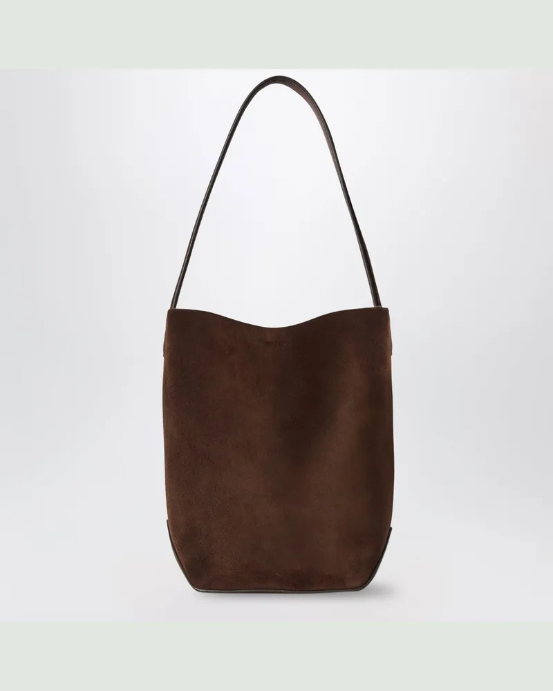 The Row Tote-Bag Small Park Tote Edge aus Wildleder braun Brown
