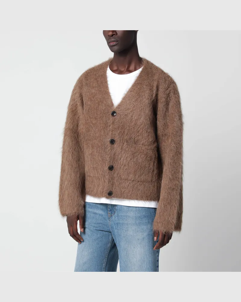 Séfr Taupefarbener Cardigan aus Alpakamischung Brown