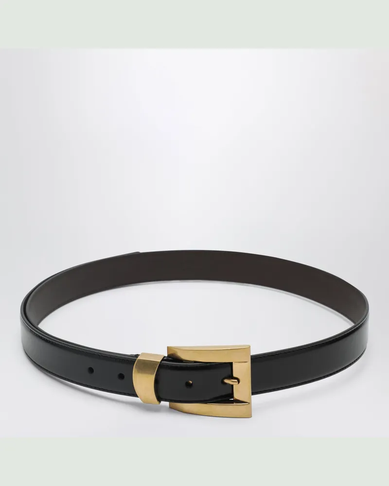 Versace Schwarzer Ledergürtel Black