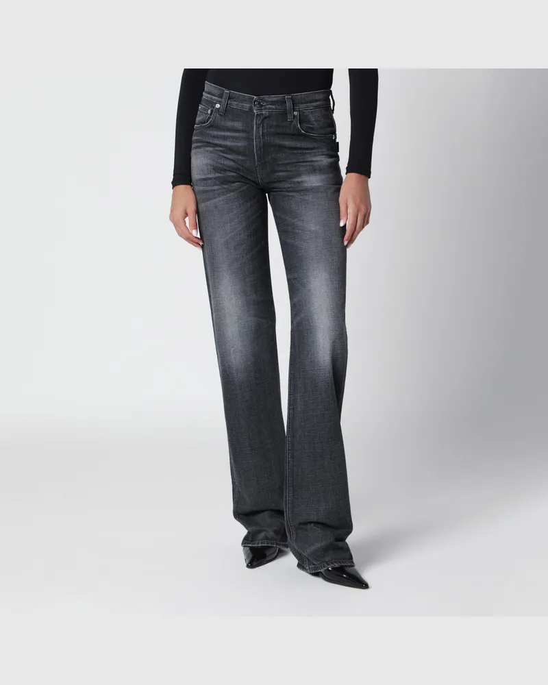 Haikure Schwarze Jeans mit geradem Bein aus Baumwolle Black